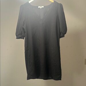 Steve Madden Black Puff Sleeve Midi Dress